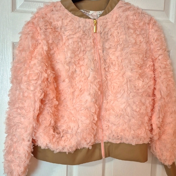 Pink Boho Balletcore Textured Rosebud Jacket Fierce By Mally - Picture 1 of 11